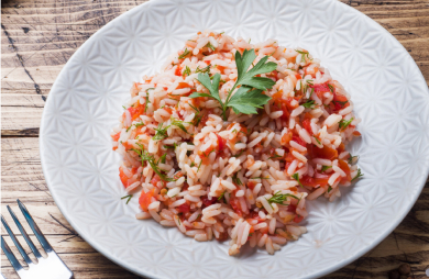 Lemon Basil Risotto with Grilled Vegetables